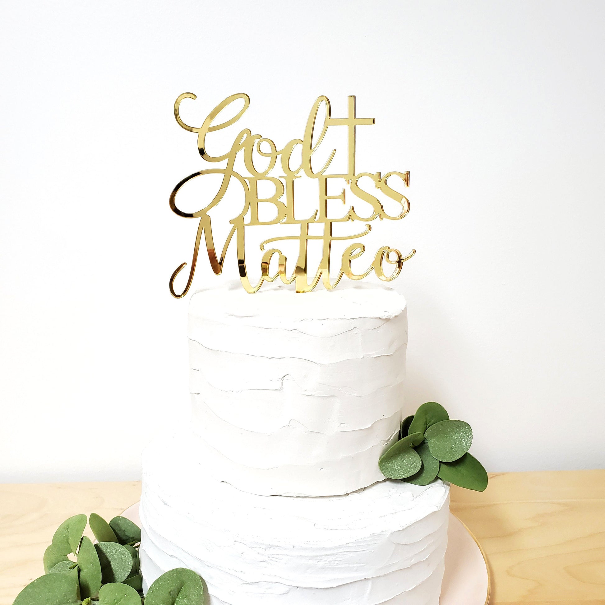God Bless Cake Topper, Personalized God Bless Cake Topper, Baptism Cake Topper, Christening Cake Topper, Communion Cake Topper, God Bless