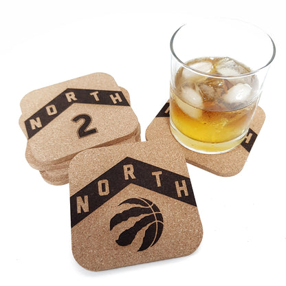 Custom Logo Cork Coasters, Engraved Business Branding