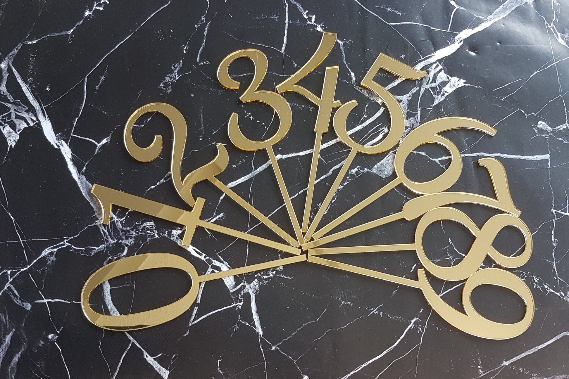 Acrylic Number Cake Topper, Birthday Anniversary