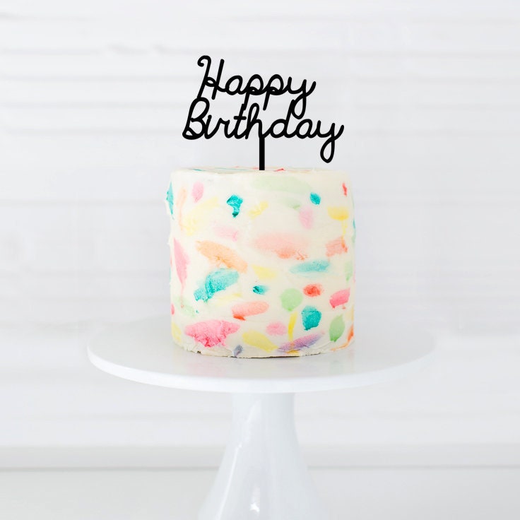 Birthday Cake Topper, Happy Birthday Cake Topper, Milestone Birthday, Anniversary Cake Topper, Birthday Cake ornament
