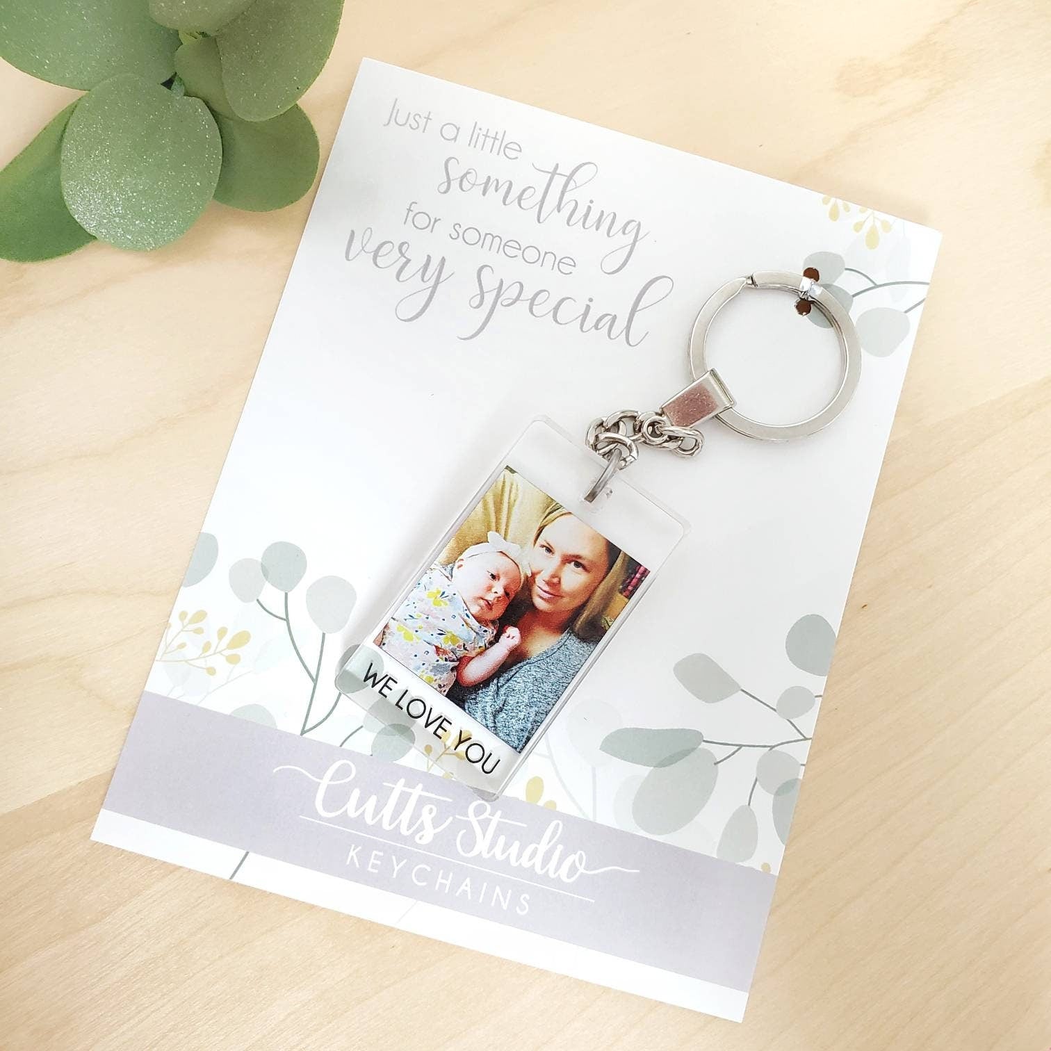 Personalized Photo Keychain, Custom Acrylic Anniversary Gift