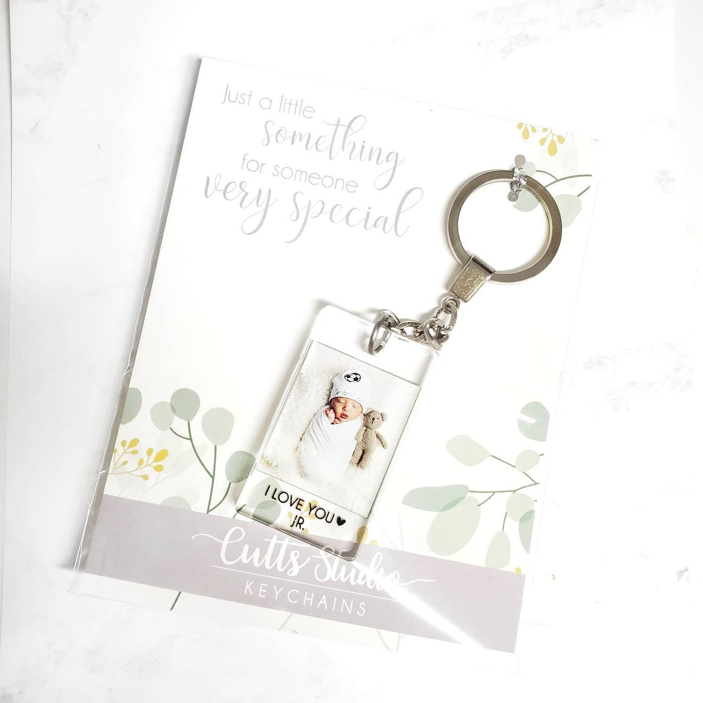 Personalized Photo Keychain, Custom Acrylic Anniversary Gift