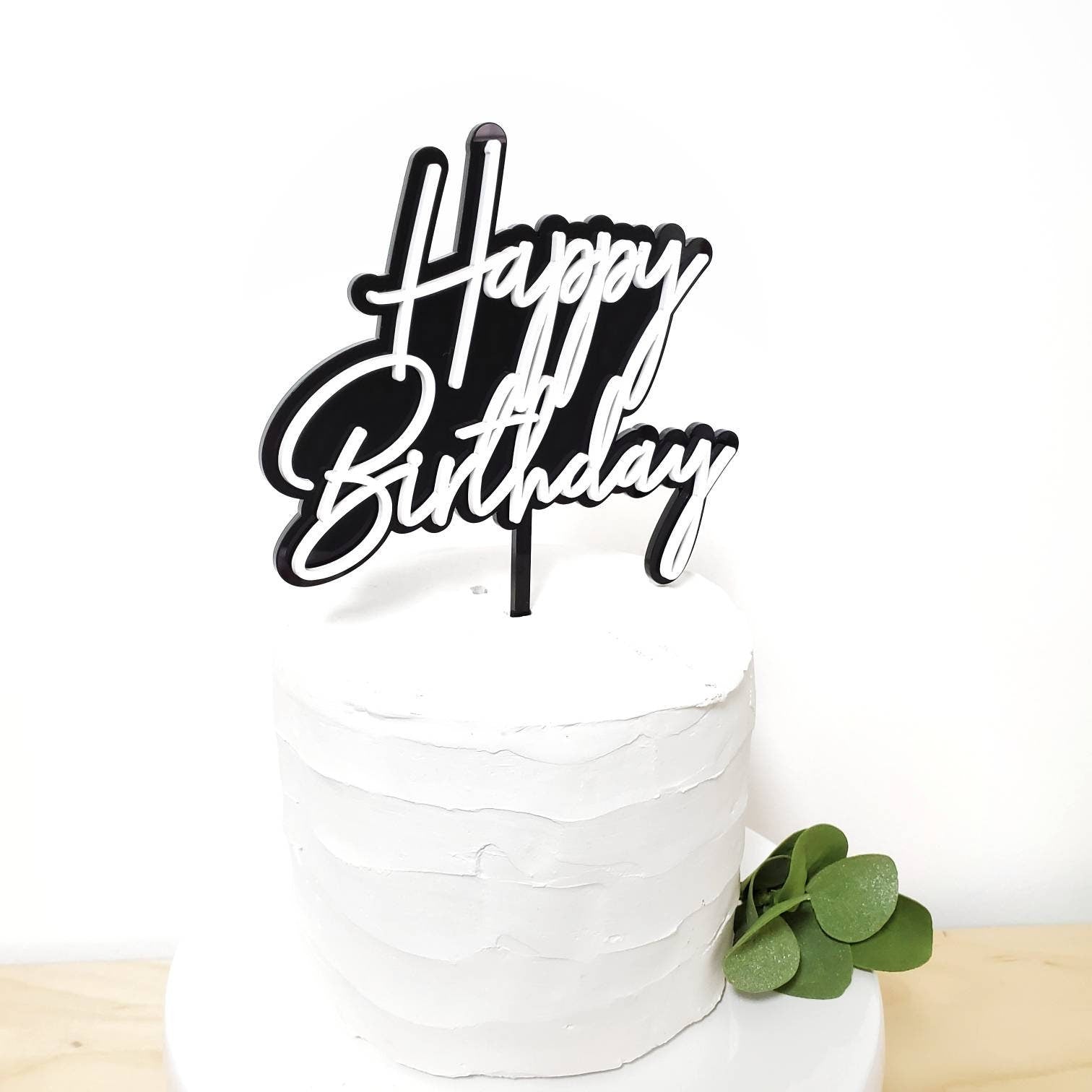 Birthday Cake Topper, Happy Birthday Cake Topper, Milestone Birthday, Anniversary Cake Topper, Birthday Cake ornament