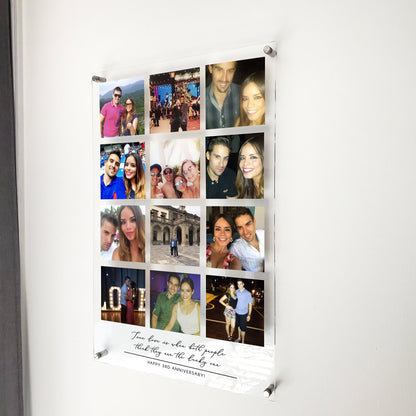 Custom Acrylic Photo Collage Print, Anniversary Gift