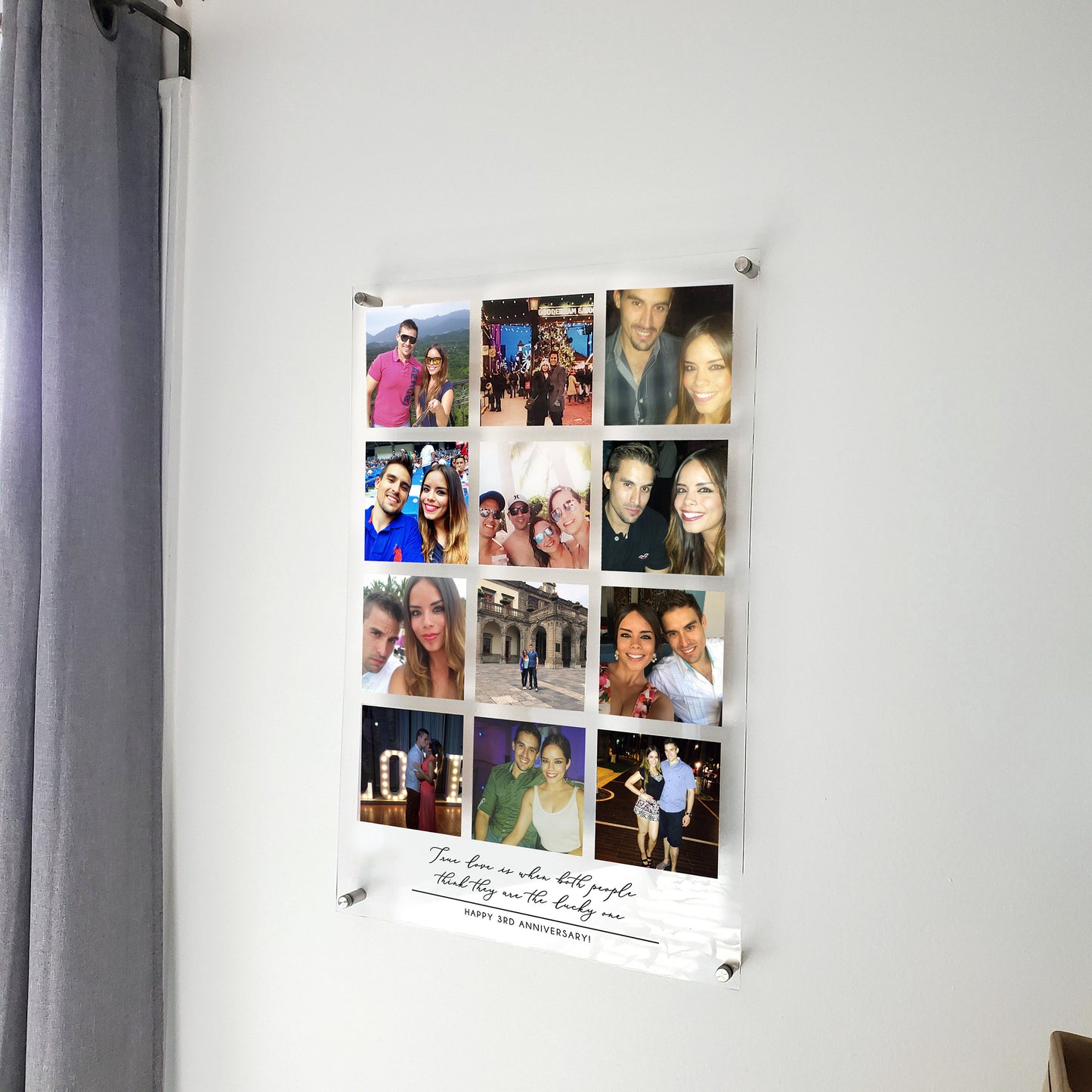Custom Acrylic Photo Collage Print, Anniversary Gift