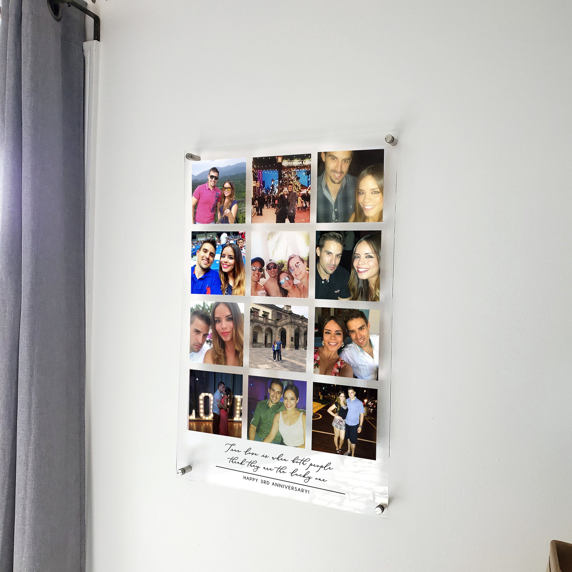 Custom Acrylic Photo Collage Print, Anniversary Gift