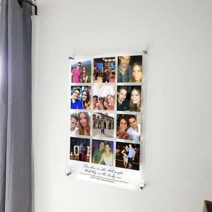 Custom Acrylic Photo Collage Print, Anniversary Gift