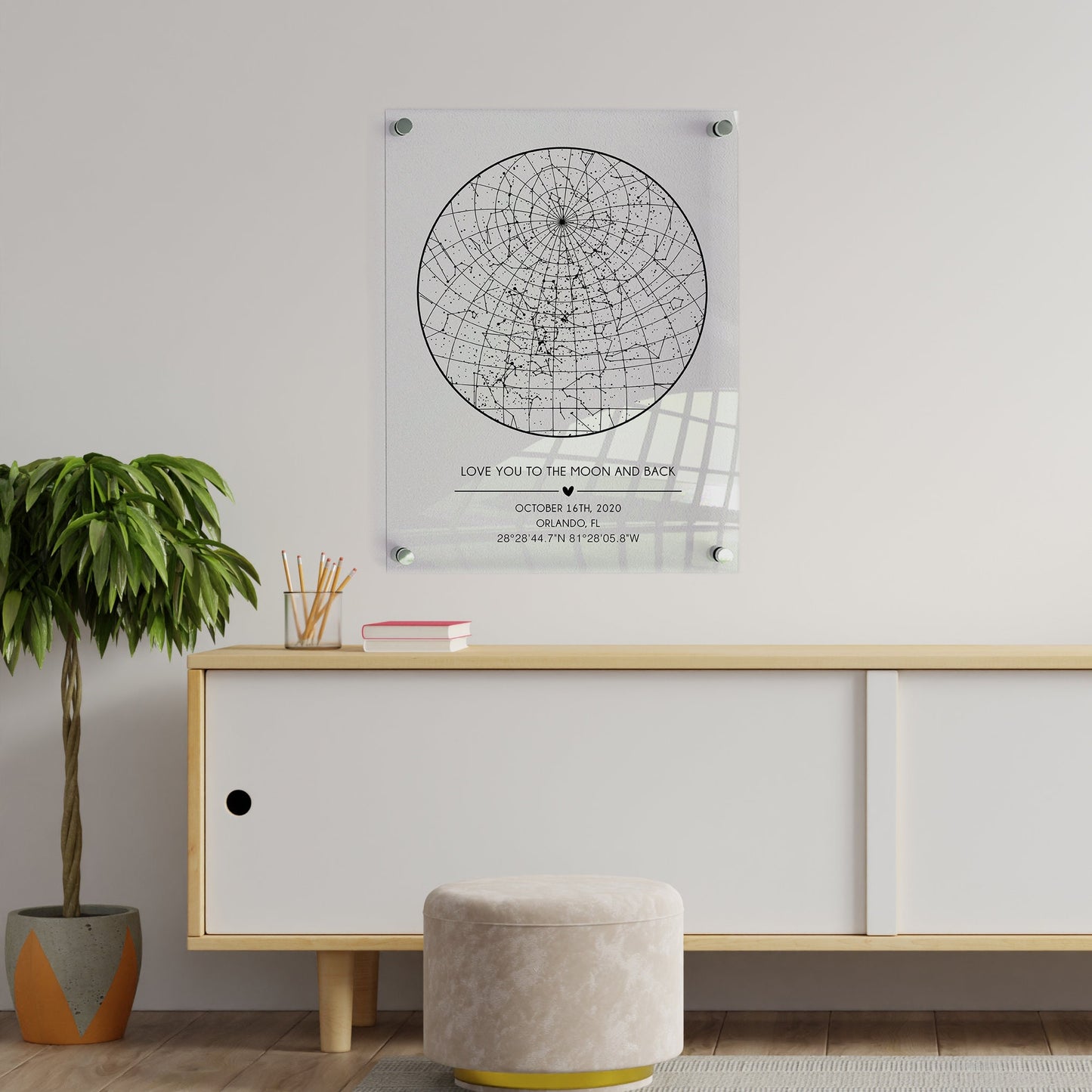 Custom Acrylic Star Map Print, Personalized Constellation Gift
