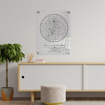 Custom Acrylic Star Map Print, Personalized Constellation Gift