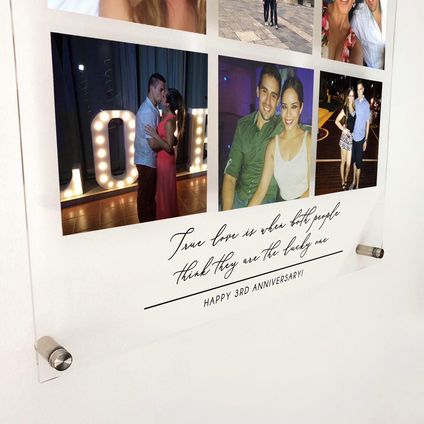 Custom Acrylic Photo Collage Print, Anniversary Gift