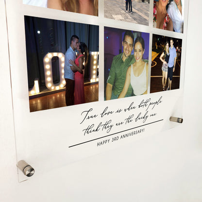 Custom Acrylic Photo Collage Print, Anniversary Gift