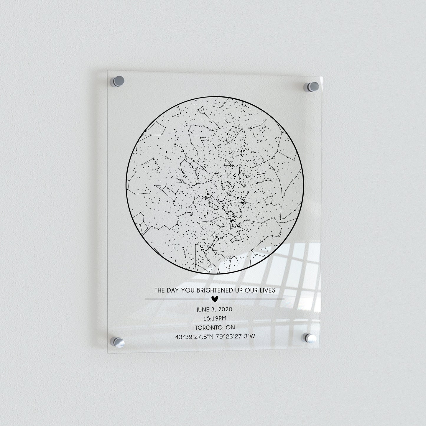 Custom Acrylic Star Map Print, Personalized Constellation Gift