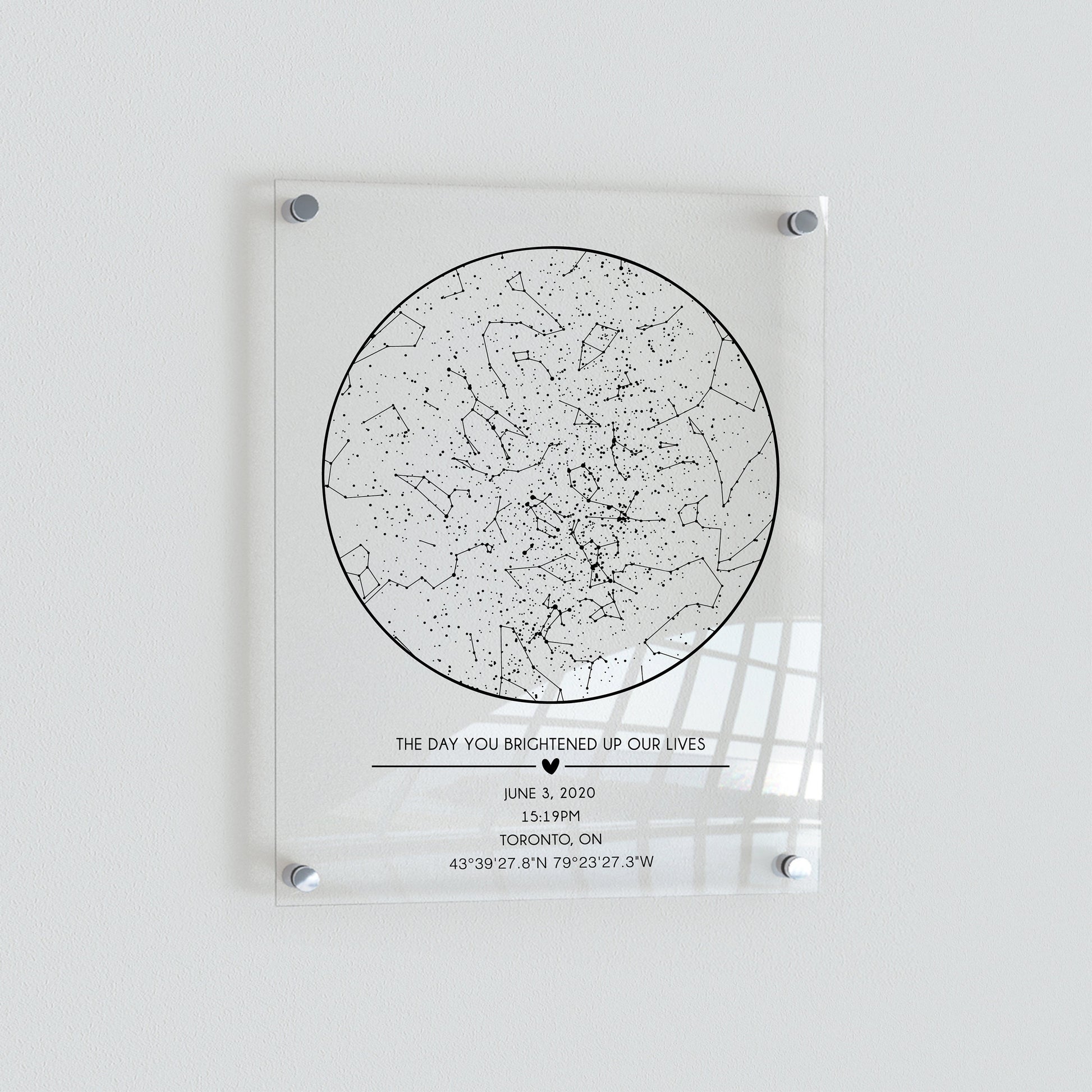 Custom Acrylic Star Map Print, Personalized Constellation Gift