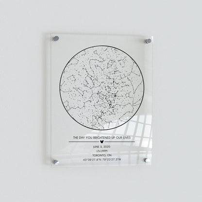 Custom Acrylic Star Map Print, Personalized Constellation Gift