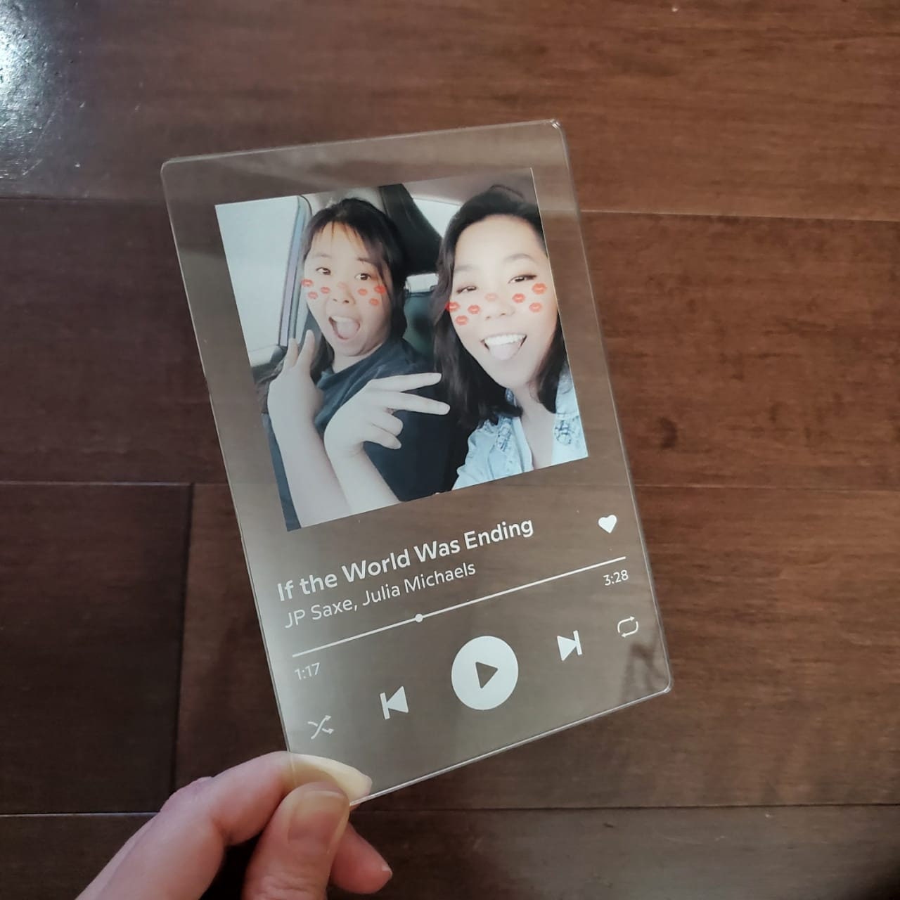 Custom Photo Music Plaque | Personalized Acrylic Song Print