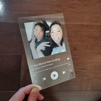 Custom Photo Music Plaque | Personalized Acrylic Song Print