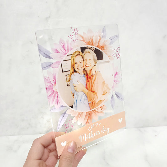 Personalized Photo Acrylic Plaque, Custom Mother's Day Gift