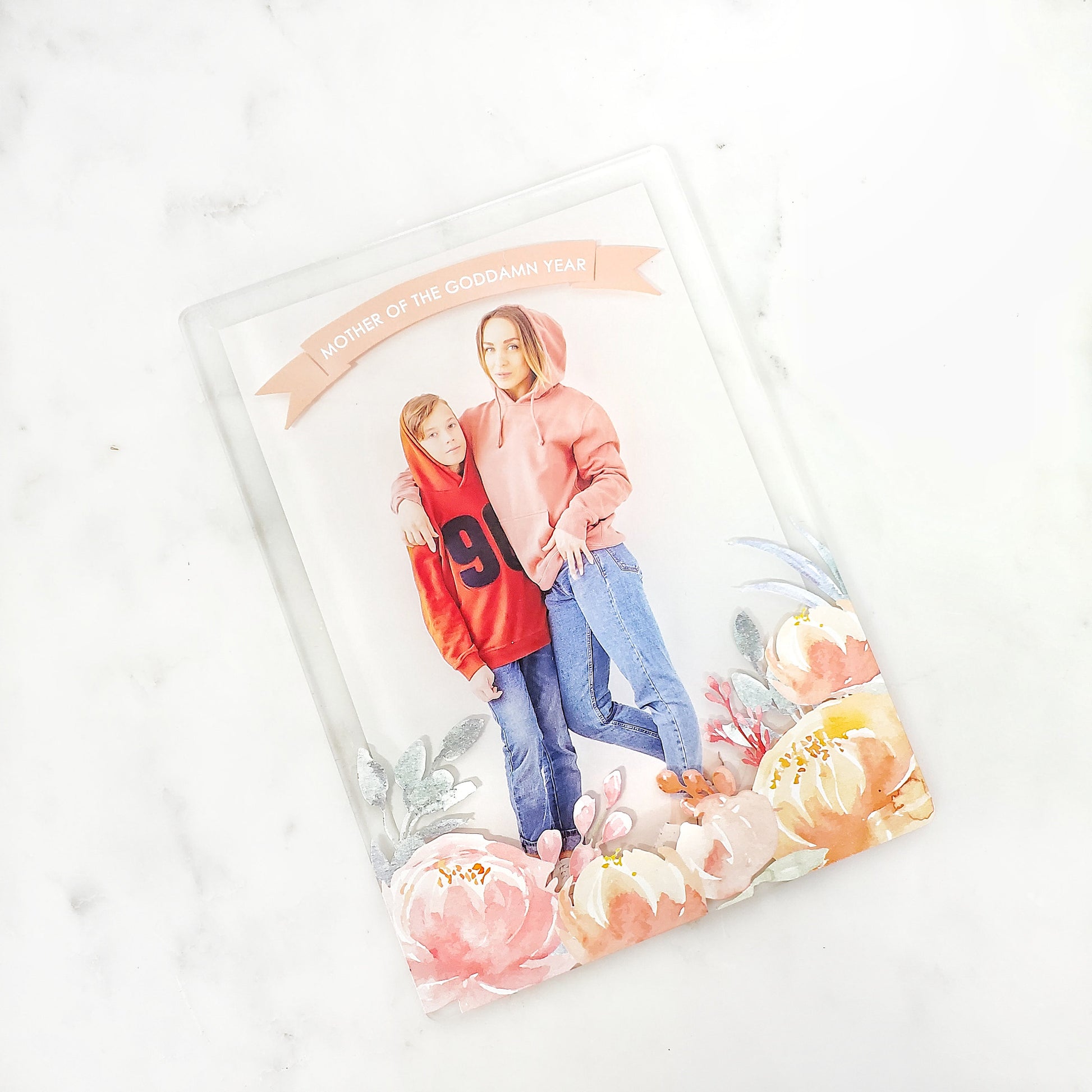 Personalized Acrylic Photo Plaque, Custom Mother's Day Gift