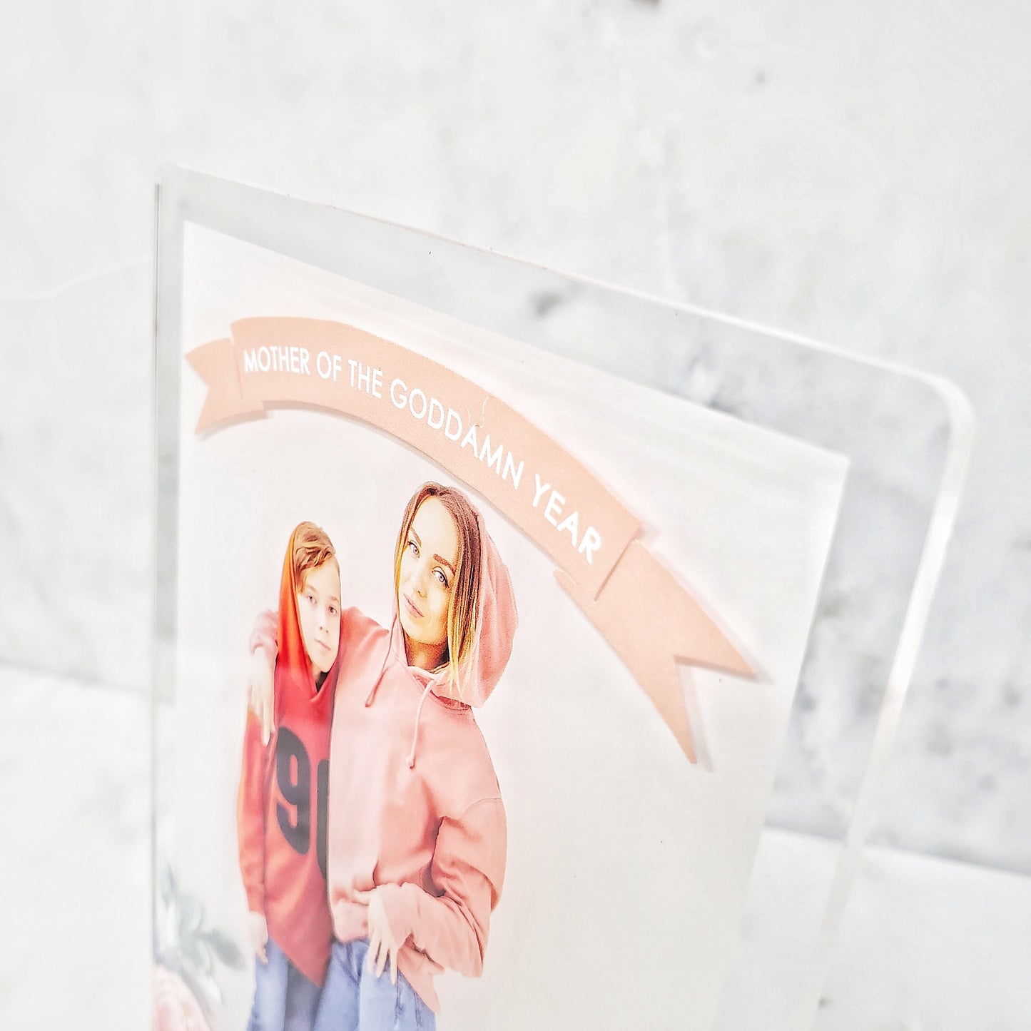 Personalized Acrylic Photo Plaque, Custom Mother's Day Gift