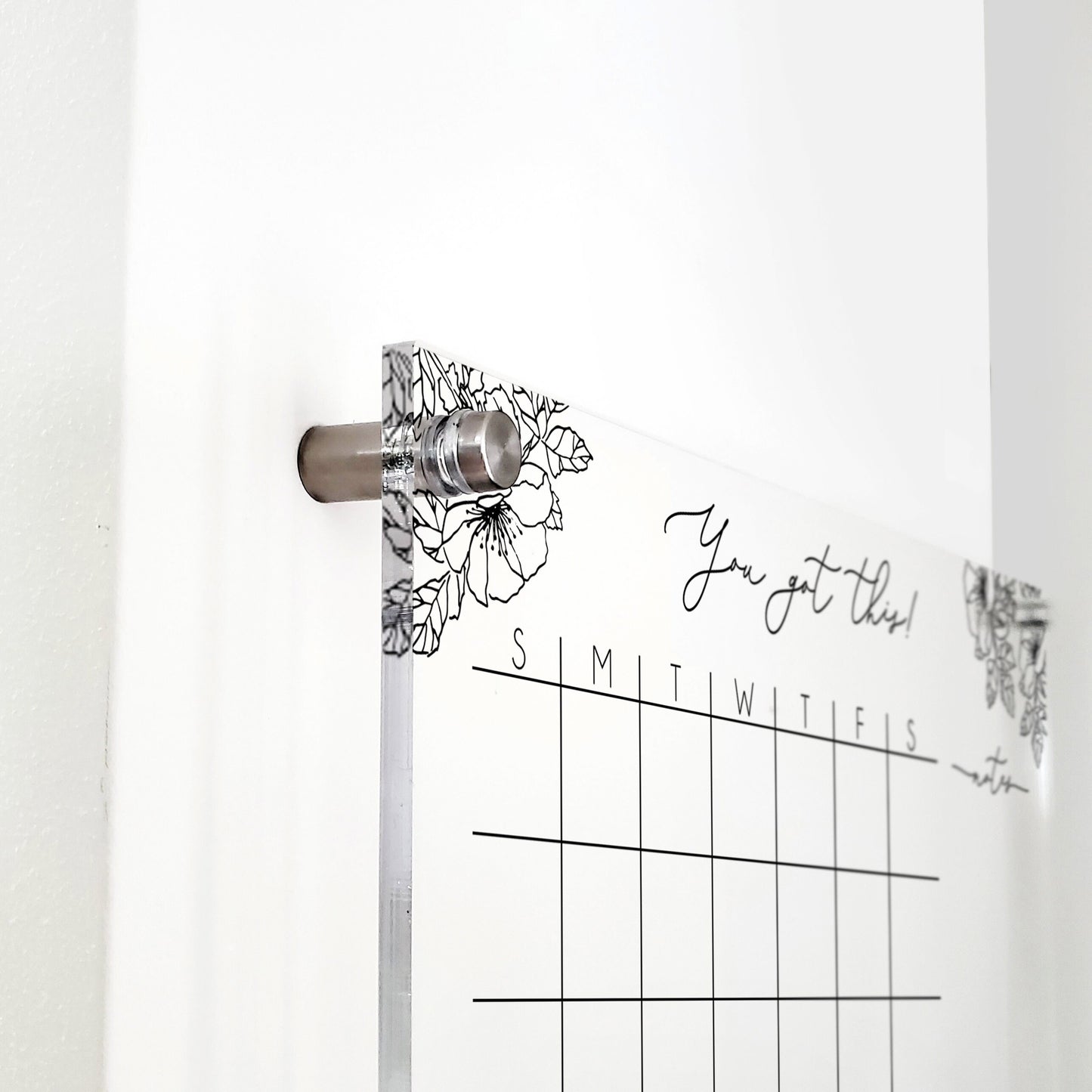 Monthly Acrylic calendar for wall, 2026 Planner, Dry Erase Calendar, Personalized Acrylic calendar, Housewarming gift, Calendar with notes