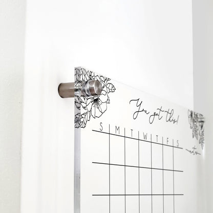 Monthly Acrylic calendar for wall, 2026 Planner, Dry Erase Calendar, Personalized Acrylic calendar, Housewarming gift, Calendar with notes