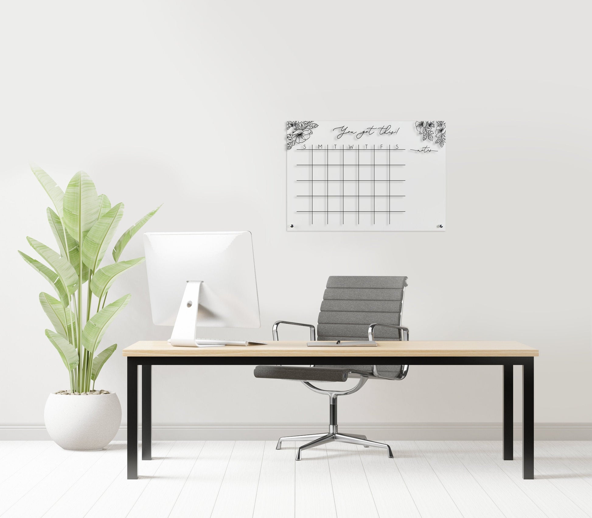 Monthly Acrylic calendar for wall, 2026 Planner, Dry Erase Calendar, Personalized Acrylic calendar, Housewarming gift, Calendar with notes