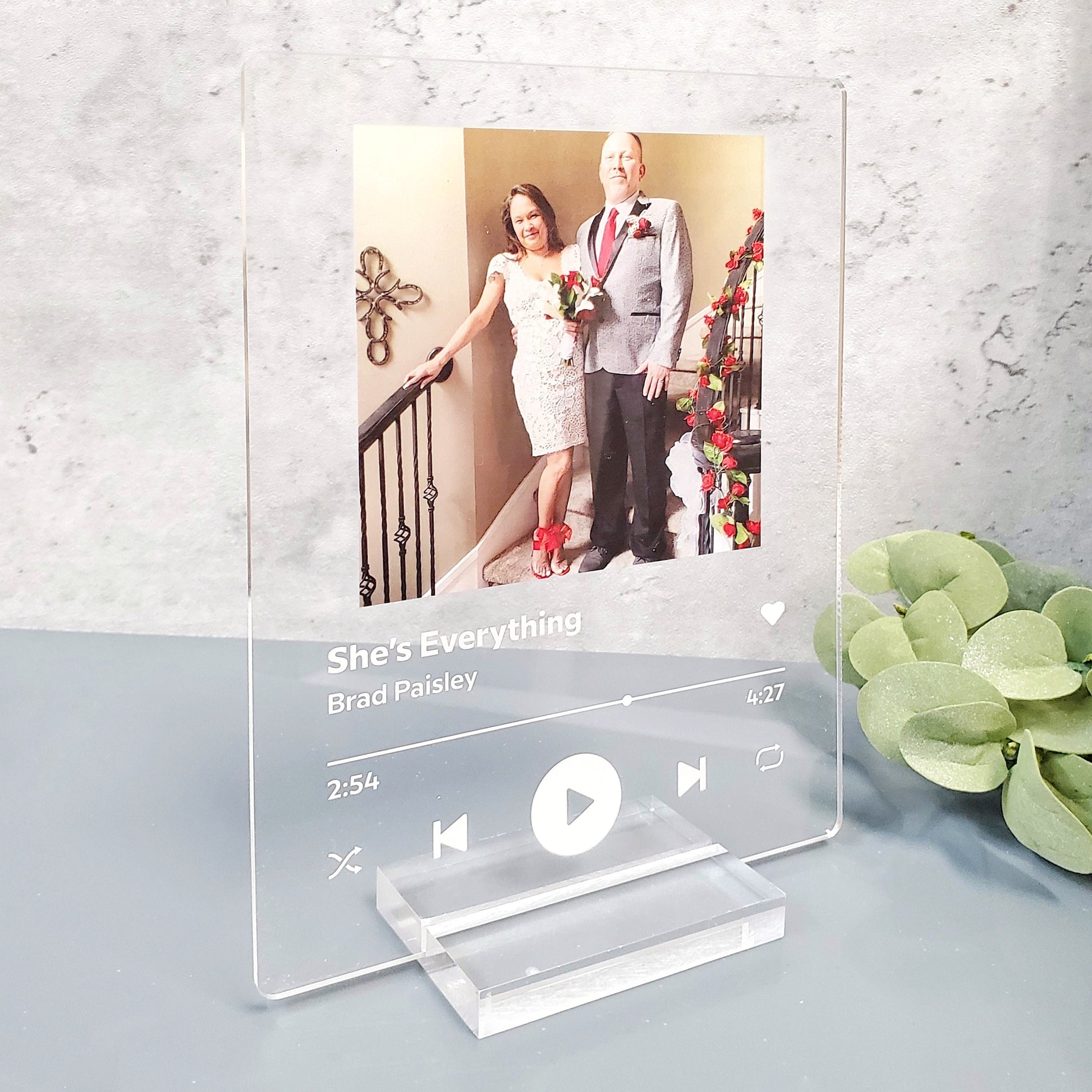Personalized Music Photo Plaque | Acrylic Song Print