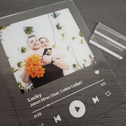 Personalized Music Photo Plaque | Acrylic Song Print