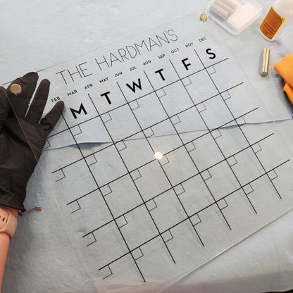 Personalized Magnetic Calendar, Fridge Calendar, Dry Erase Monthly Planner for Fridge, Acrylic Calendar For Kitchen