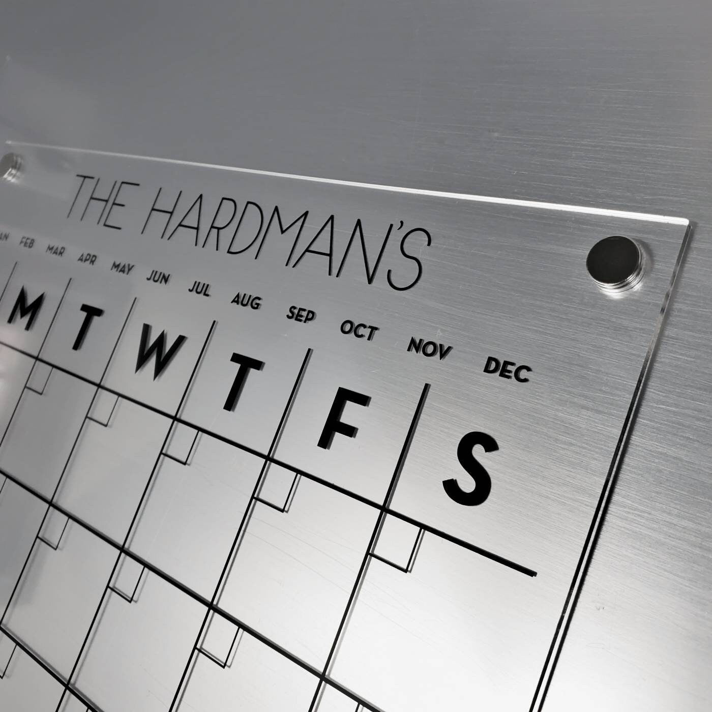 Personalized Magnetic Calendar, Fridge Calendar, Dry Erase Monthly Planner for Fridge, Acrylic Calendar For Kitchen