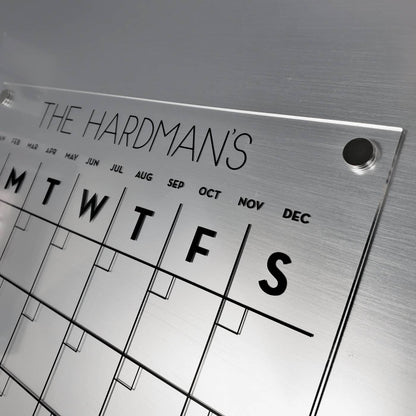 Personalized Magnetic Calendar, Fridge Calendar, Dry Erase Monthly Planner for Fridge, Acrylic Calendar For Kitchen