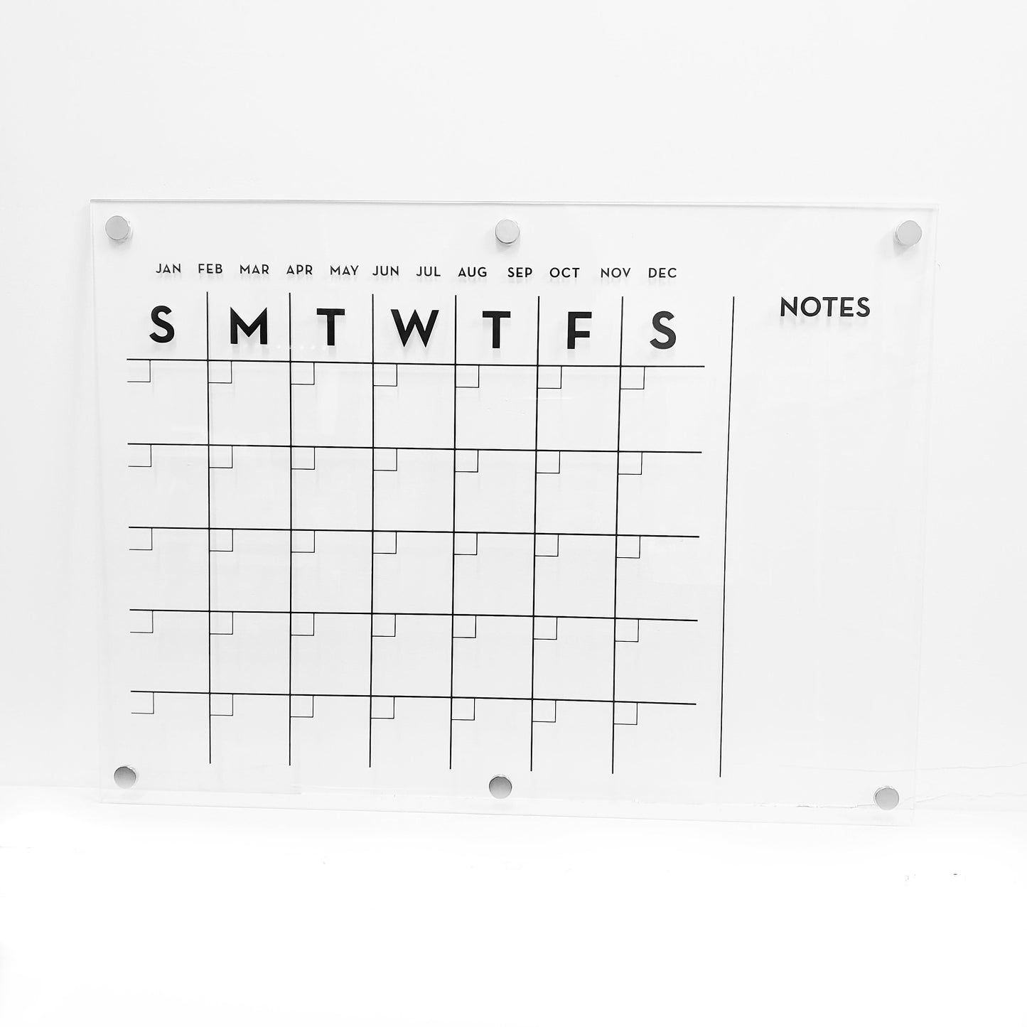 Personalized Magnetic Calendar, Fridge Calendar, Dry Erase Monthly Planner for Fridge, Acrylic Calendar For Kitchen