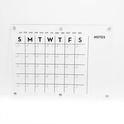 Personalized Magnetic Calendar, Fridge Calendar, Dry Erase Monthly Planner for Fridge, Acrylic Calendar For Kitchen