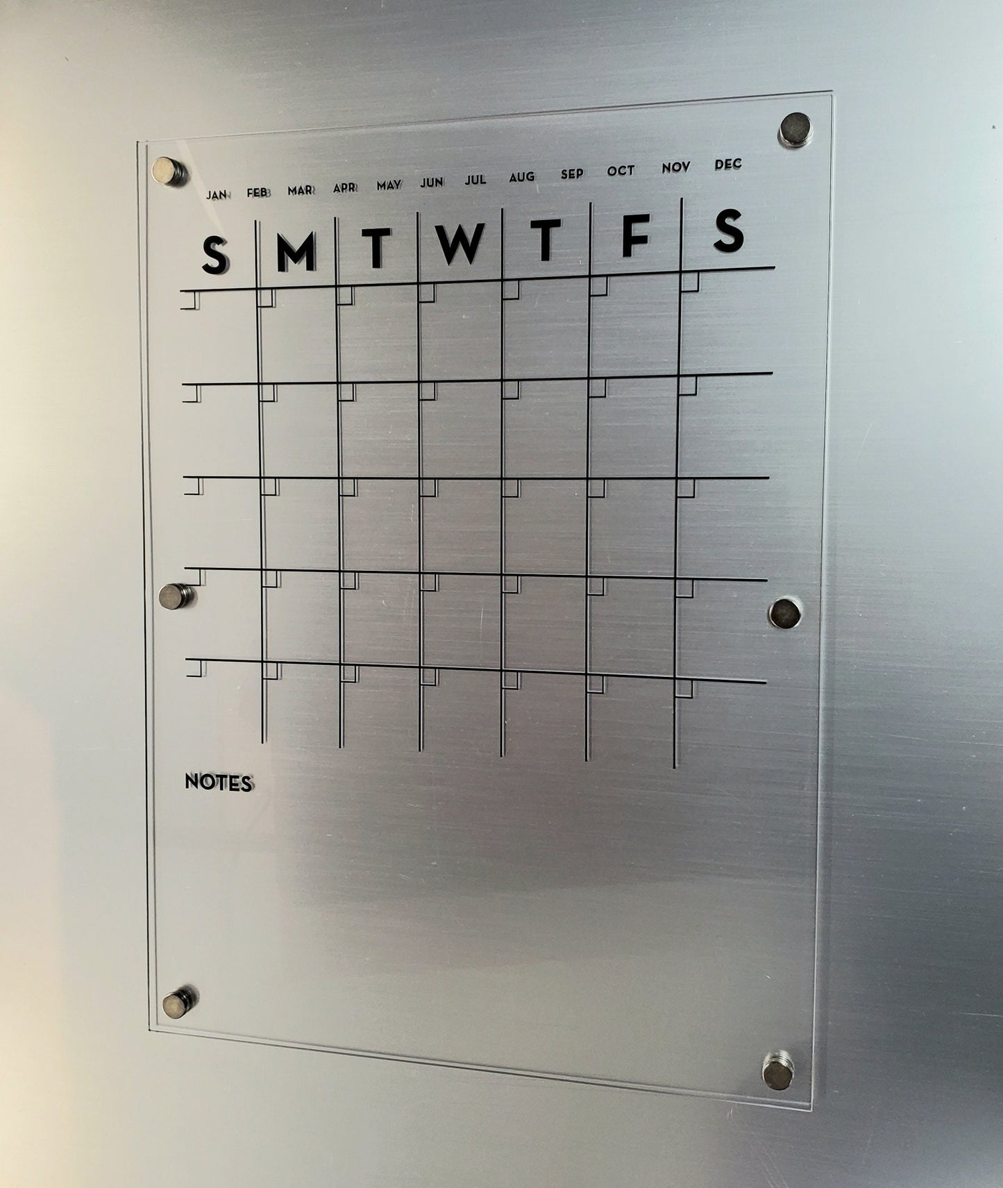Personalized Magnetic Calendar, Fridge Calendar, Dry Erase Monthly Planner for Fridge, Acrylic Calendar For Kitchen