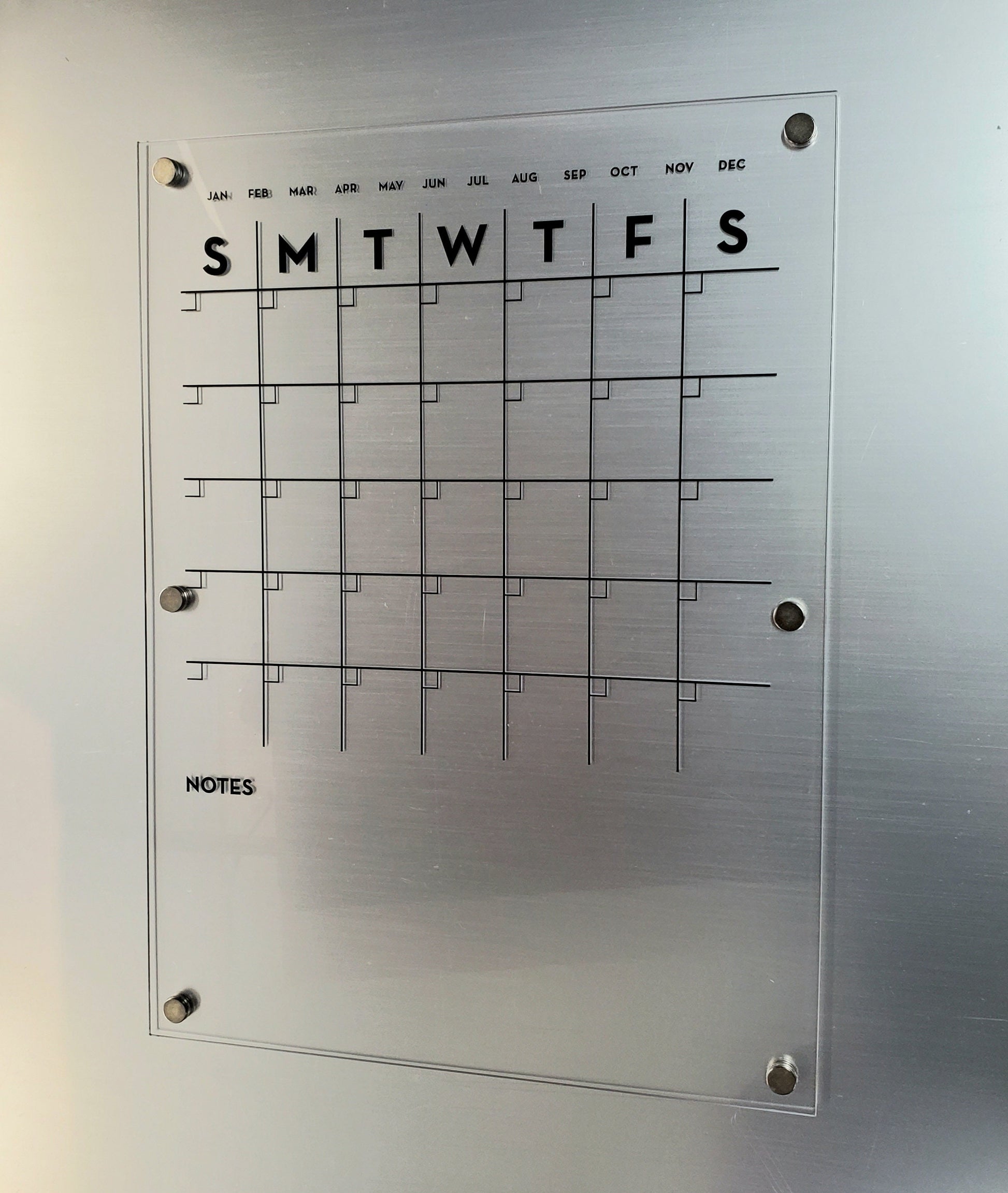 Personalized Magnetic Calendar, Fridge Calendar, Dry Erase Monthly Planner for Fridge, Acrylic Calendar For Kitchen