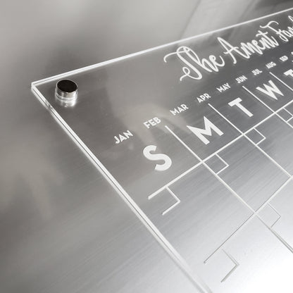 Custom Family Fridge Planner, Magnetic Calendar for Fridge, Magnetic Dry Erase Planner, Family Command Center, Housewarming gift