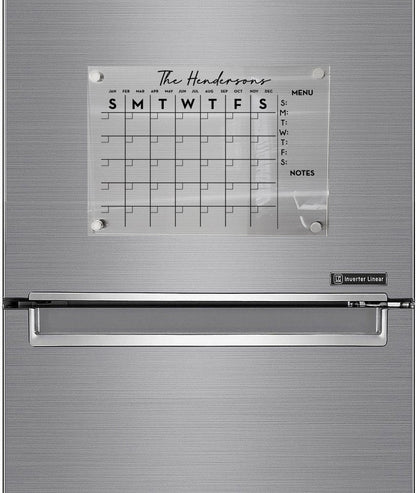 Custom Family Fridge Planner, Magnetic Calendar for Fridge, Magnetic Dry Erase Planner, Family Command Center, Housewarming gift