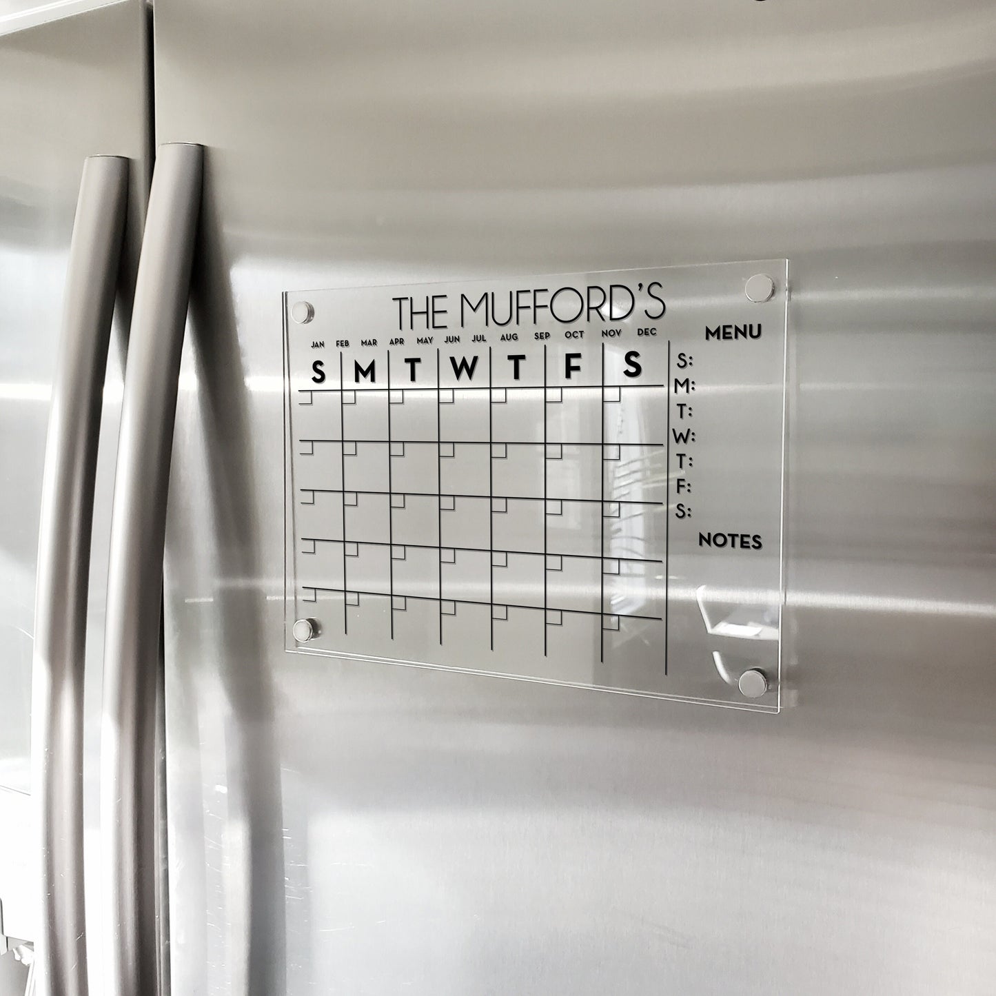 Custom Family Fridge Planner, Magnetic Calendar for Fridge, Magnetic Dry Erase Planner, Family Command Center, Housewarming gift