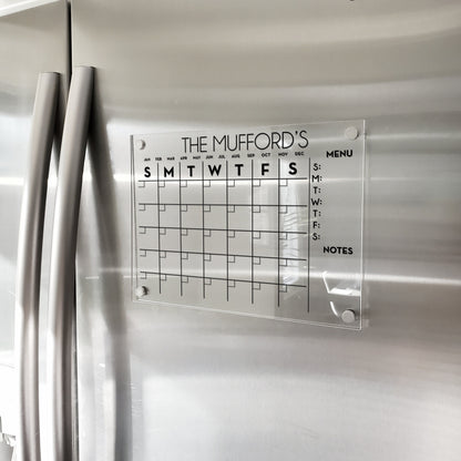 Custom Family Fridge Planner, Magnetic Calendar for Fridge, Magnetic Dry Erase Planner, Family Command Center, Housewarming gift