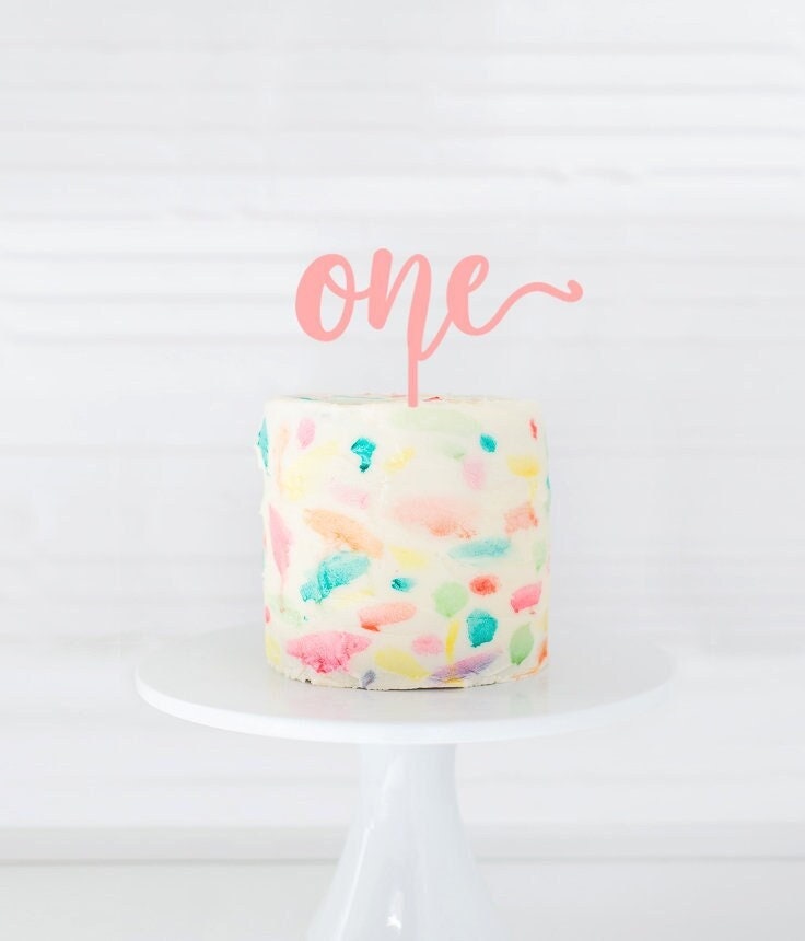 One Cake Topper, 1 year Cake Topper, Milestone Birthday, Anniversary Cake Topper, 1st Birthday Cake Topper, personalized cake topper