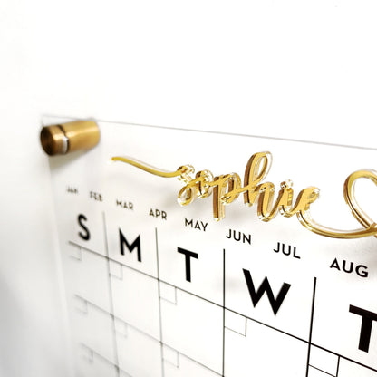 Monthly Acrylic calendar for wall, 2026 Planner, Dry Erase Calendar, Personalized Acrylic calendar, Housewarming gift, Calendar with notes