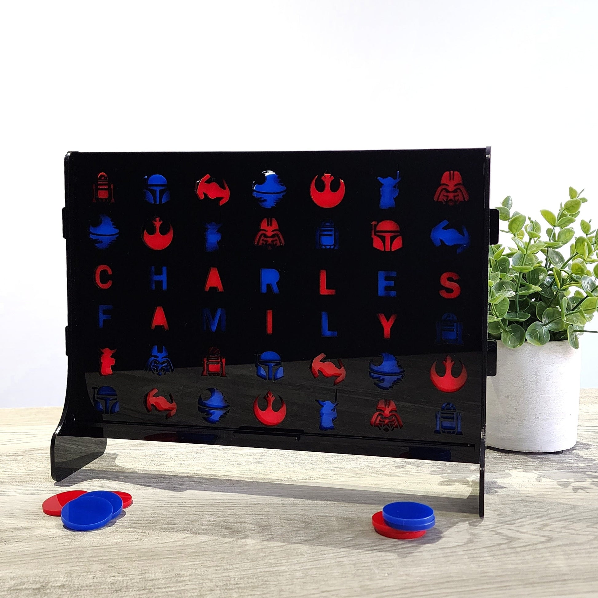 Four in a row, Star Wars game, personalized gift, Star Wars gift, Gifts for him, Gifts for Her, Personalized Board games, Valentines gifts