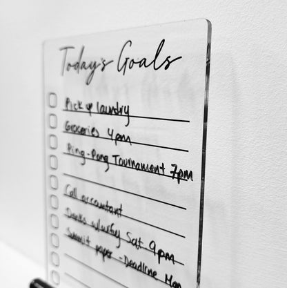 Desk Acrylic Planner, To Do List Planner, Dry Erase Board, Dry Erase Calendar, Custom planner, Acrylic Planner, Desk Calendar, Notes Acrylic