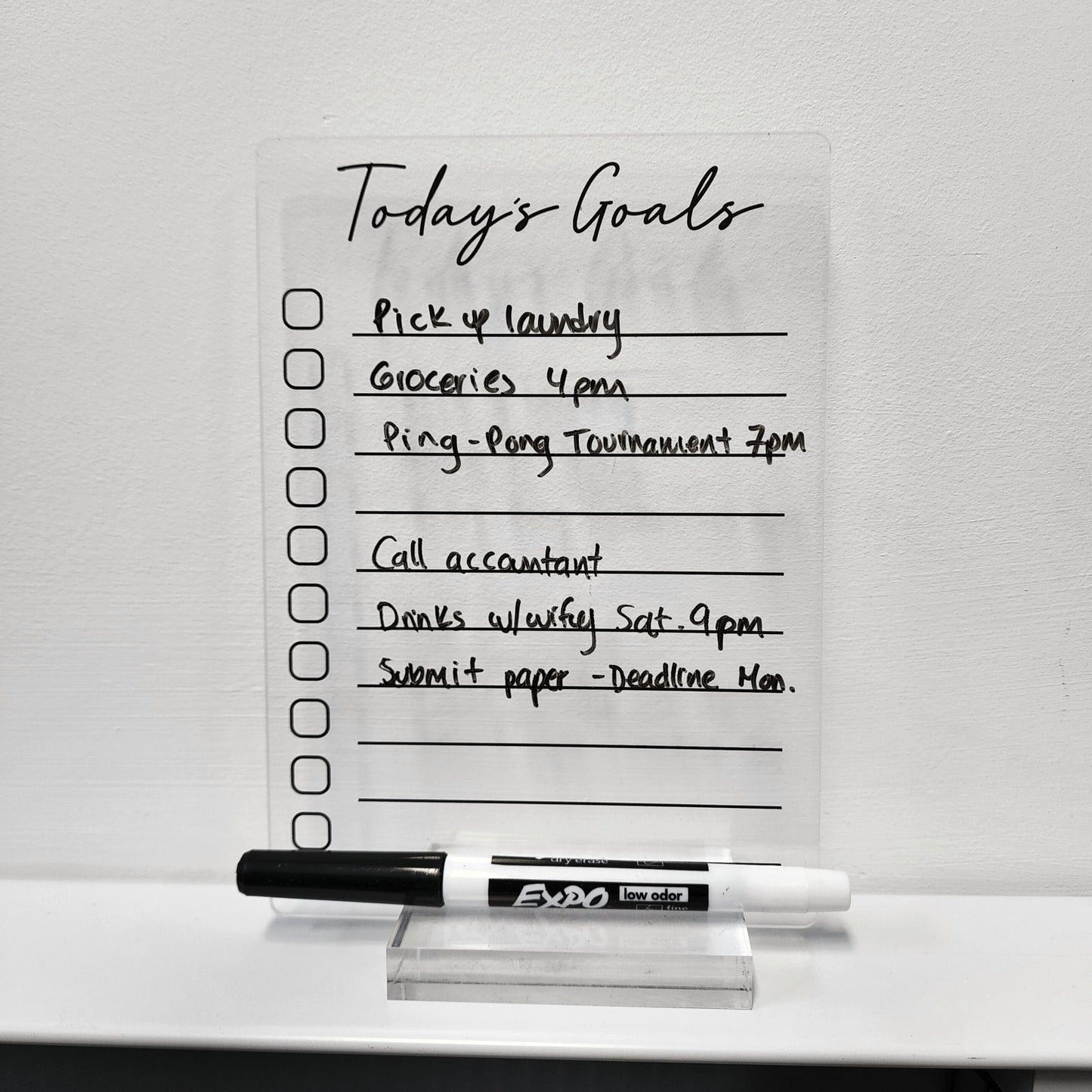 Desk Acrylic Planner, To Do List Planner, Dry Erase Board, Dry Erase Calendar, Custom planner, Acrylic Planner, Desk Calendar, Notes Acrylic