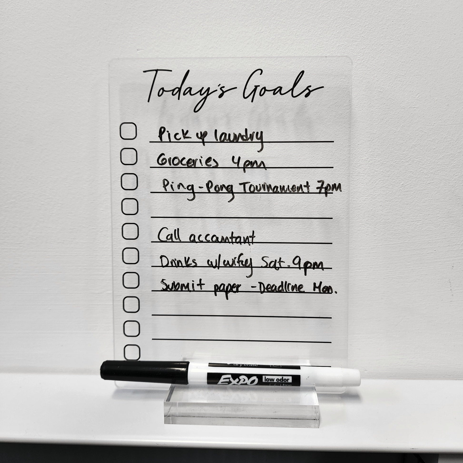 Desk Acrylic Planner, To Do List Planner, Dry Erase Board, Dry Erase Calendar, Custom planner, Acrylic Planner, Desk Calendar, Notes Acrylic