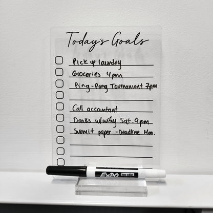 Desk Acrylic Planner, To Do List Planner, Dry Erase Board, Dry Erase Calendar, Custom planner, Acrylic Planner, Desk Calendar, Notes Acrylic