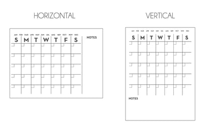 Magnetic Monthly Acrylic calendar, Planner, Dry Erase Calendar, Personalized Acrylic calendar, Fridge Calendar, Calendar with notes