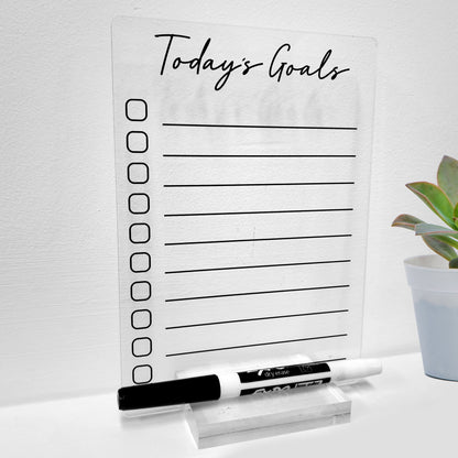 Desk Acrylic Planner, To Do List Planner, Dry Erase Board, Dry Erase Calendar, Custom planner, Acrylic Planner, Desk Calendar, Notes Acrylic