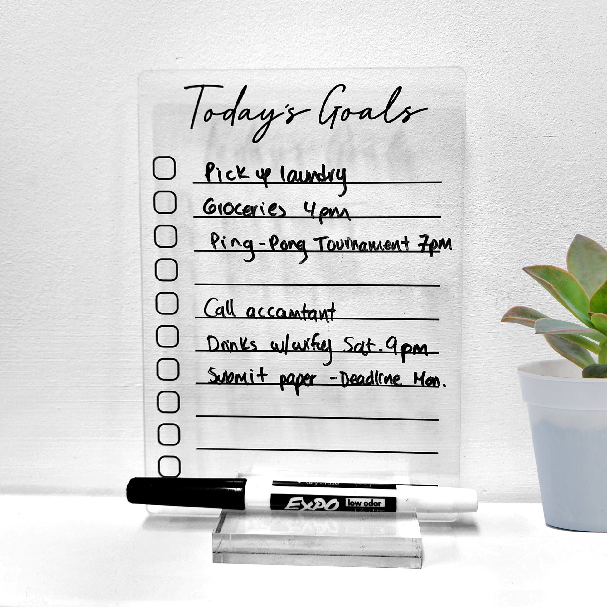 Desk Acrylic Planner, To Do List Planner, Dry Erase Board, Dry Erase Calendar, Custom planner, Acrylic Planner, Desk Calendar, Notes Acrylic