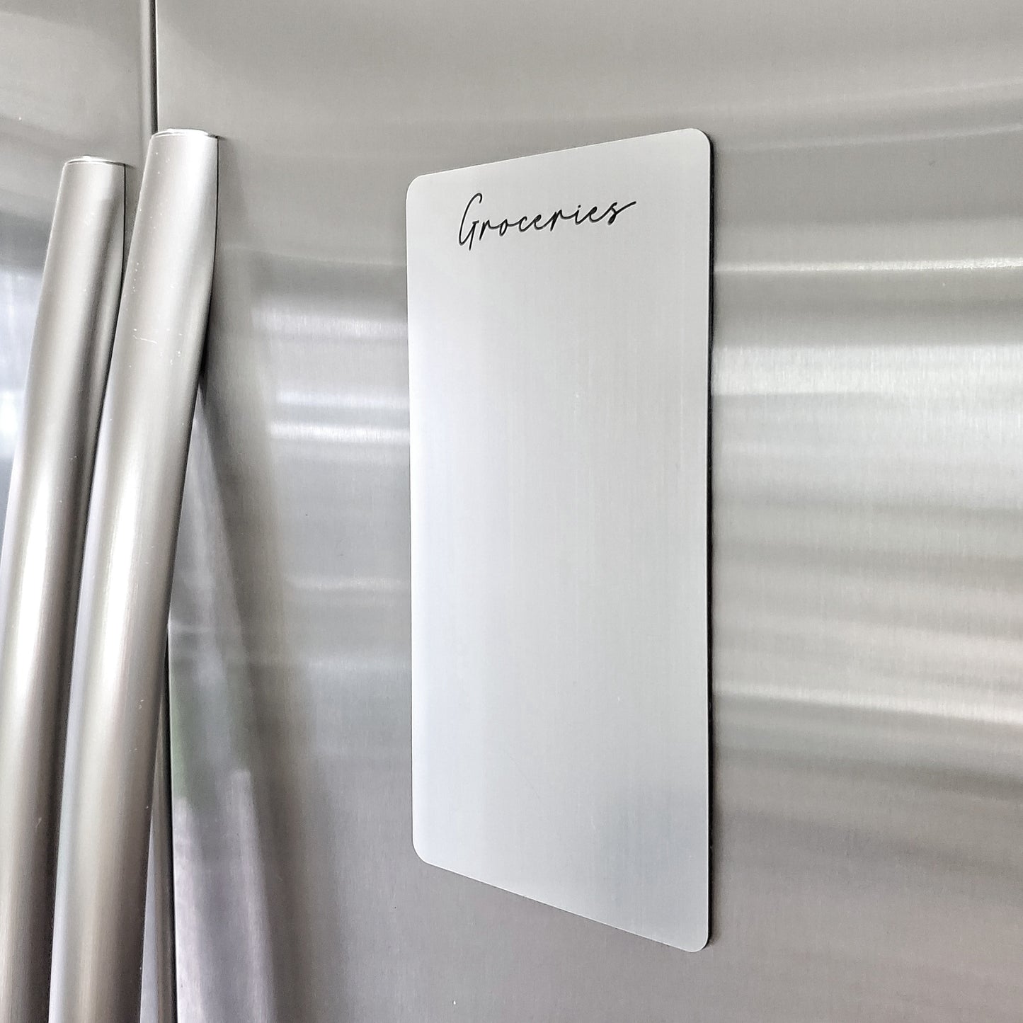 Magnetic Acrylic Fridge Planner | Aluminum Finish, Dry Erase Board